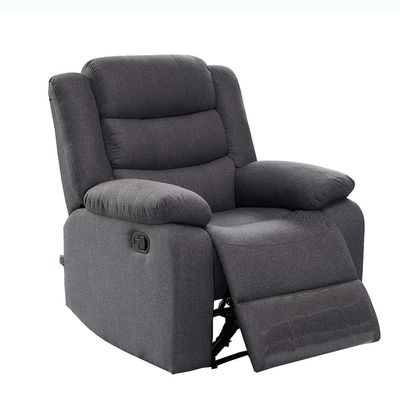 Homer 1-Seater Fabric Recliner - Dark Grey - With 2-Year Warranty